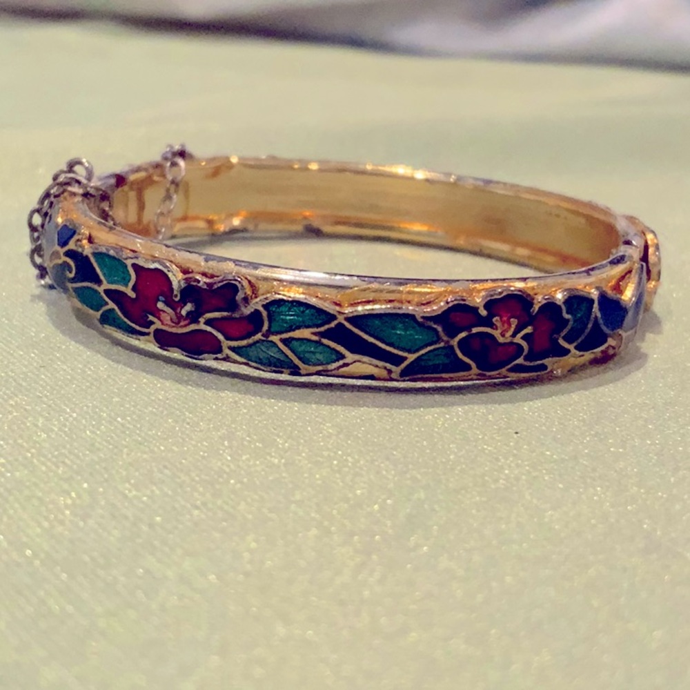 Small 6 inch cloisonné bracelet